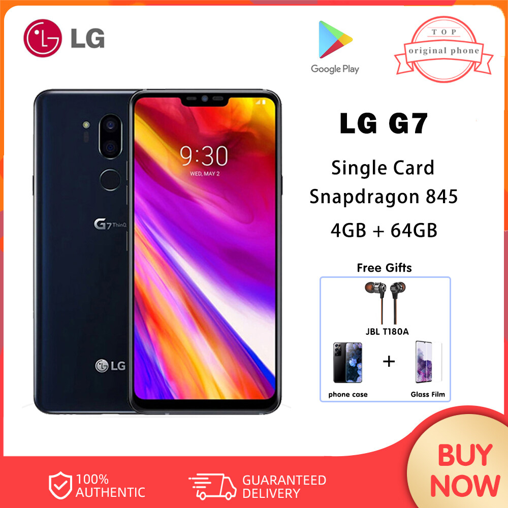 LG G7 ThinQ Smartphone 4GB RAM + 64GB ROM Snapdragon 845 LTE Android Octa Core Rear Camera Dual 16MP 2160P 6.1" Mobile Phone Used · v10