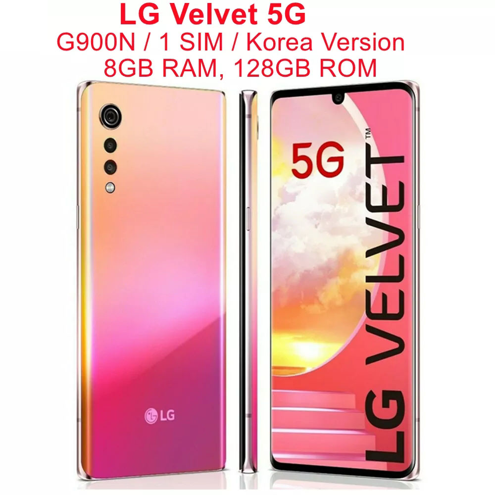 Original LG Velvet 5G G900N 6.8" 48MP 8GB RAM 128GB ROM Octa Core NFC Snapdragon Unlocked 5G Single Sim Mobile Phone