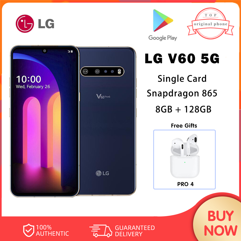 LG V60 ThinQ 5G Moilble Phone Unlocked 6.8" Screen Android SamrtPhone 8GB RAM 128GB ROM Snapdragon 865 Phone