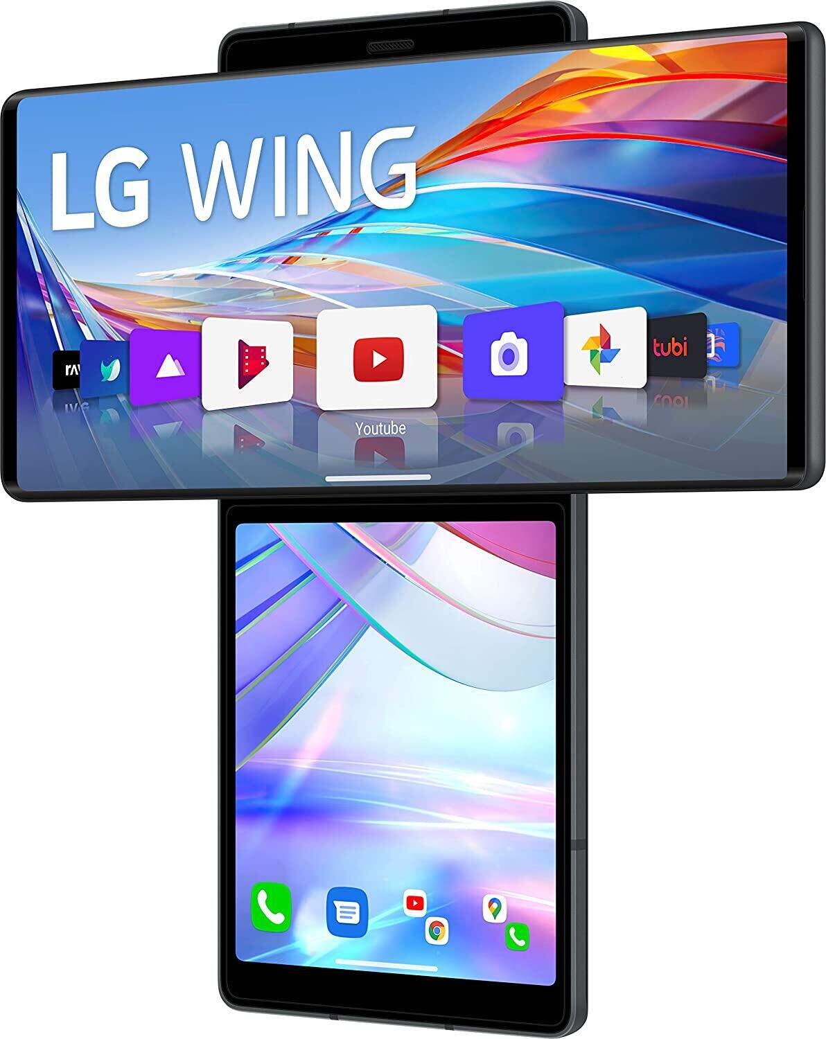 LG WING 5G CellPhone Dual Sim Unlocked Flip Dual Screen Mobile Phone 6.8'' 8GB+256GB Snapdragon 765 Android NFC SmartPhone LM-F100EMW · v22