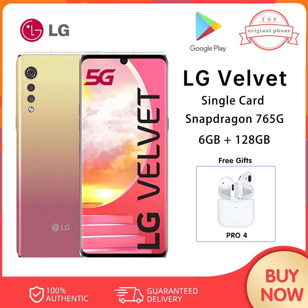 LG VELVET 5G SmartPhone 8GB RAM + 128GB ROM single screen Mobile Phone Snapdragon 765G 6.8'' Screen Cell Phone · v18