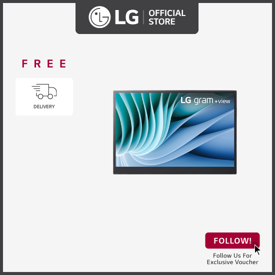 [Pre-Order] LG 16MR70.ASDA3 Gram +view WQXGA (2560 x 1600) Portable IPS Display | Folio Cover/Stand | Lightweight (670g)