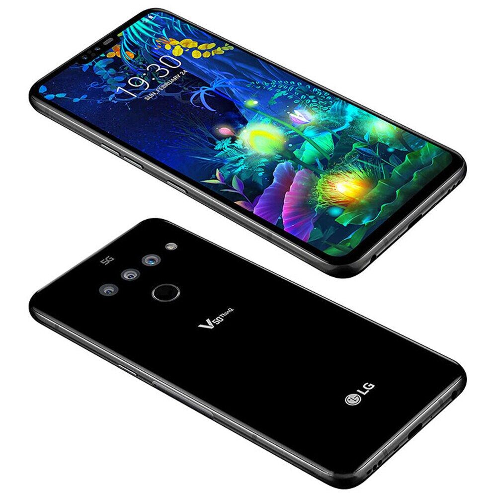 LG V50 ThinQ รุ่น V500N สมาร์ทโฟนหน้าจอ 6.4 นิ้ว RAM 6GB ROM 128GB กล้องหลัง 3 ตัว 16MP รองรับ LTE ซิมเดียว ปลดล็อกด้วยลายนิ้วมือ