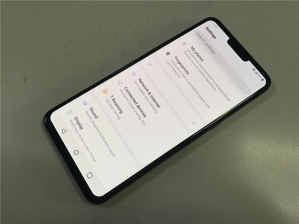 LG V50 ThinQ รุ่น V500N สมาร์ทโฟนหน้าจอ 6.4 นิ้ว RAM 6GB ROM 128GB กล้องหลัง 3 ตัว 16MP รองรับ LTE ซิมเดียว ปลดล็อกด้วยลายนิ้วมือ