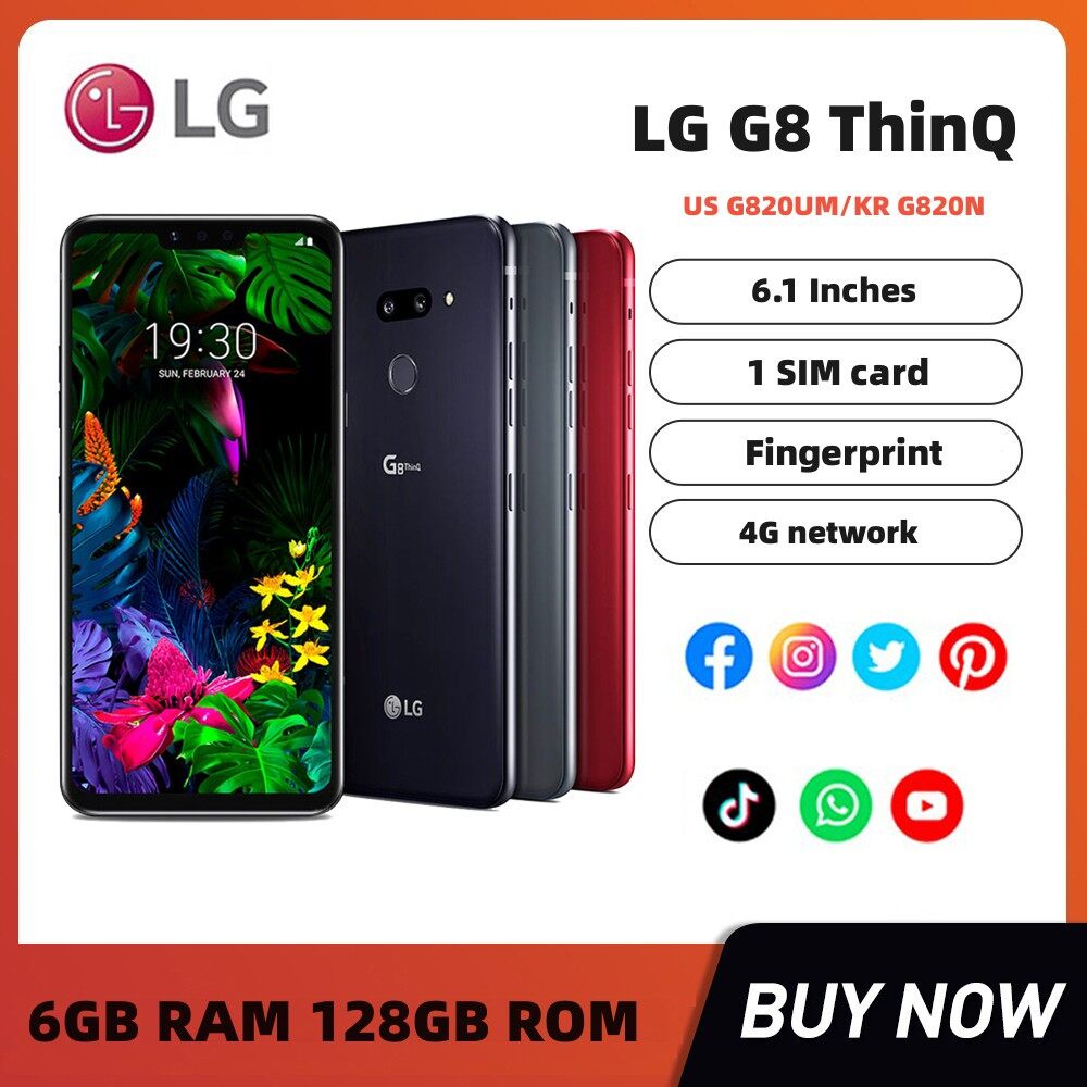 LG G8 Unlocked Mobile Phone ThinQ 6.1 Inches Octa Core 6GB RAM 128GB ROM LTE 4G 16MP Dual Rear Camera 1440 x 3120 Android Cellphone