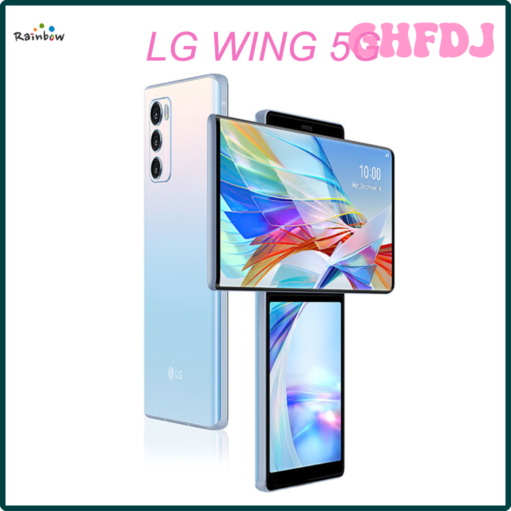 GHFDJ Original LG WING 5G CellPhone LMF100N LMF100VM 6.8'' 8GB RAM 128GB/256GB ROM 4G LTE Mobile Phone Octa Core Android SmartPhone FGKRG