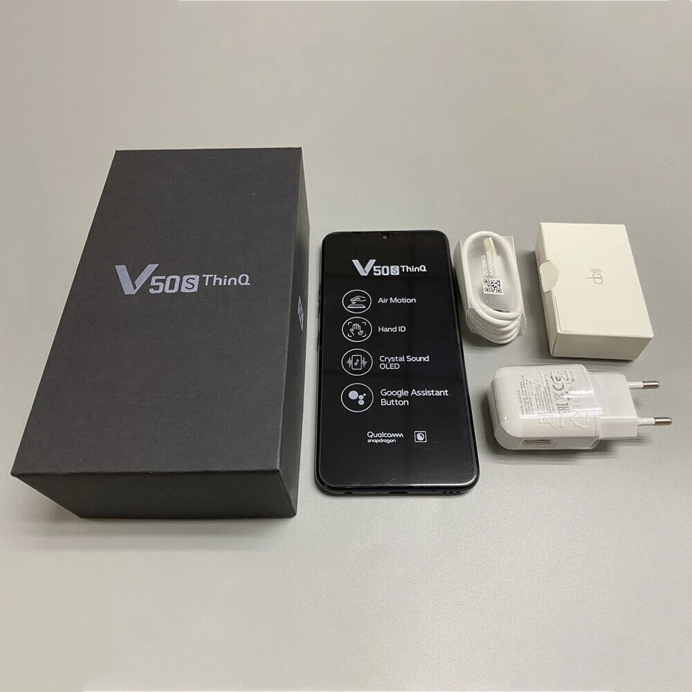 SDJHW LG V50S 5G ThinQ V510N สมาร์ทโฟน Android 8GB RAM 256GB ROM ปลดล็อคกล้อง 32MP เดิม 4G LTE ลายนิ้วมือ โทรศัพท์มือถือ FXJNS