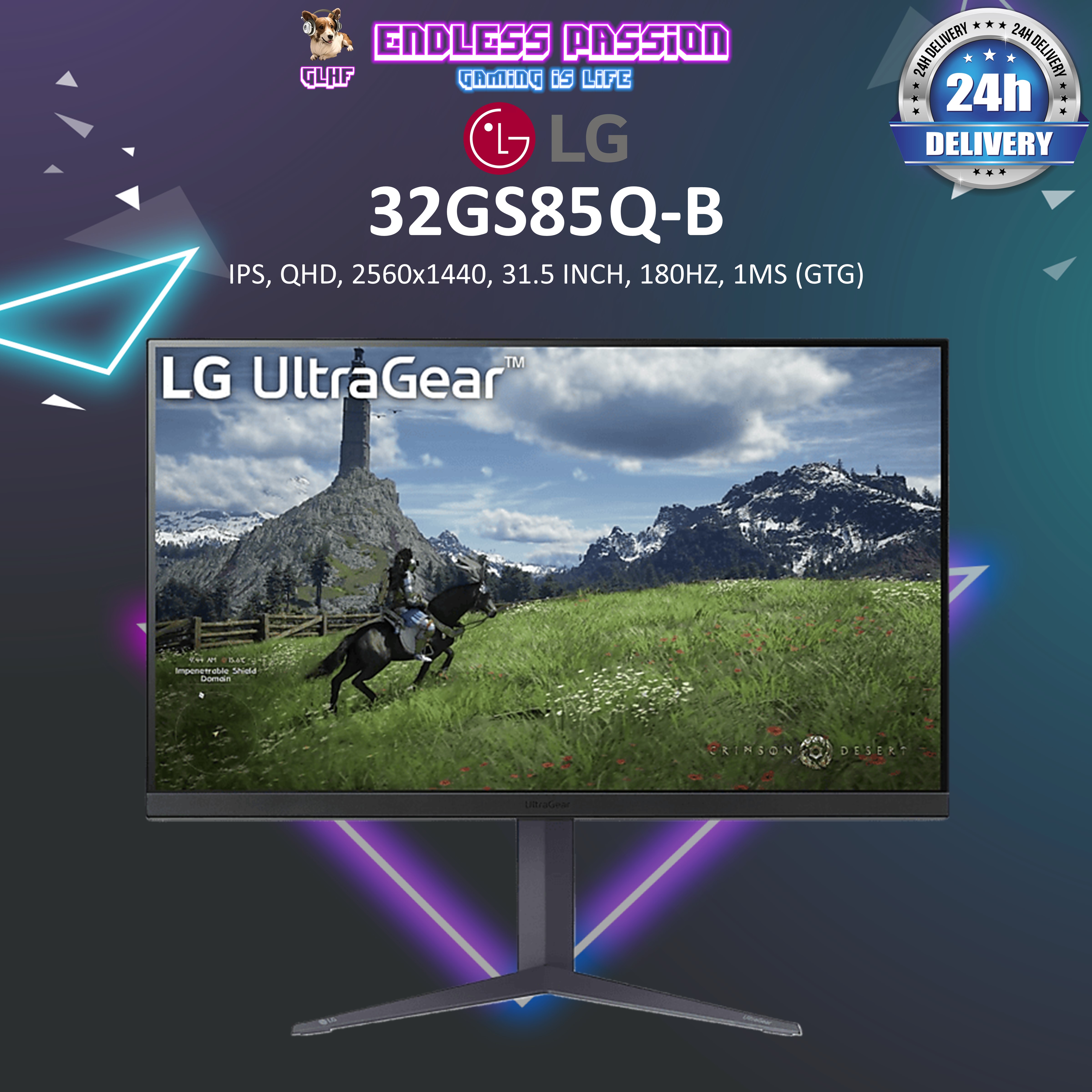 LG 32GS85Q-B — 31.5" QHD Nano IPS Gaming Monitor
