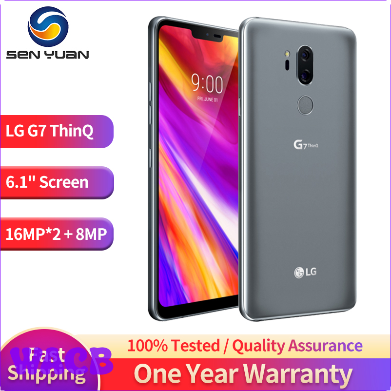 [WACB] Unlocked LG G7 ThinQ G710N G710VM 4G LTE Mobile Phone 6.1" Snapdragon 845 Android Octa Core Dual 16MP Camera CellPhone ☆