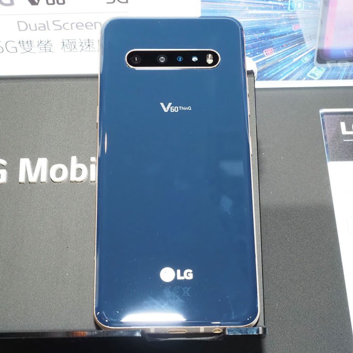 5Cgo LG V60 ThinQ 8G / 256GB 6.8 นิ้ว หน้าจอคู่ 5G โทรศัพท์มือถือ Google Yapi สีน้ำเงิน ไต้หวัน