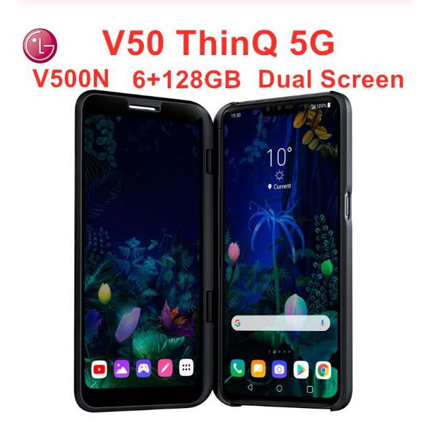 Dual Screen LG V50 ThinQ 5G V500N 128GB ROM 6GB RAM Android Octa Core 6.4" Snapdragon 855 NFC 5 Camera Cell Phone · v37