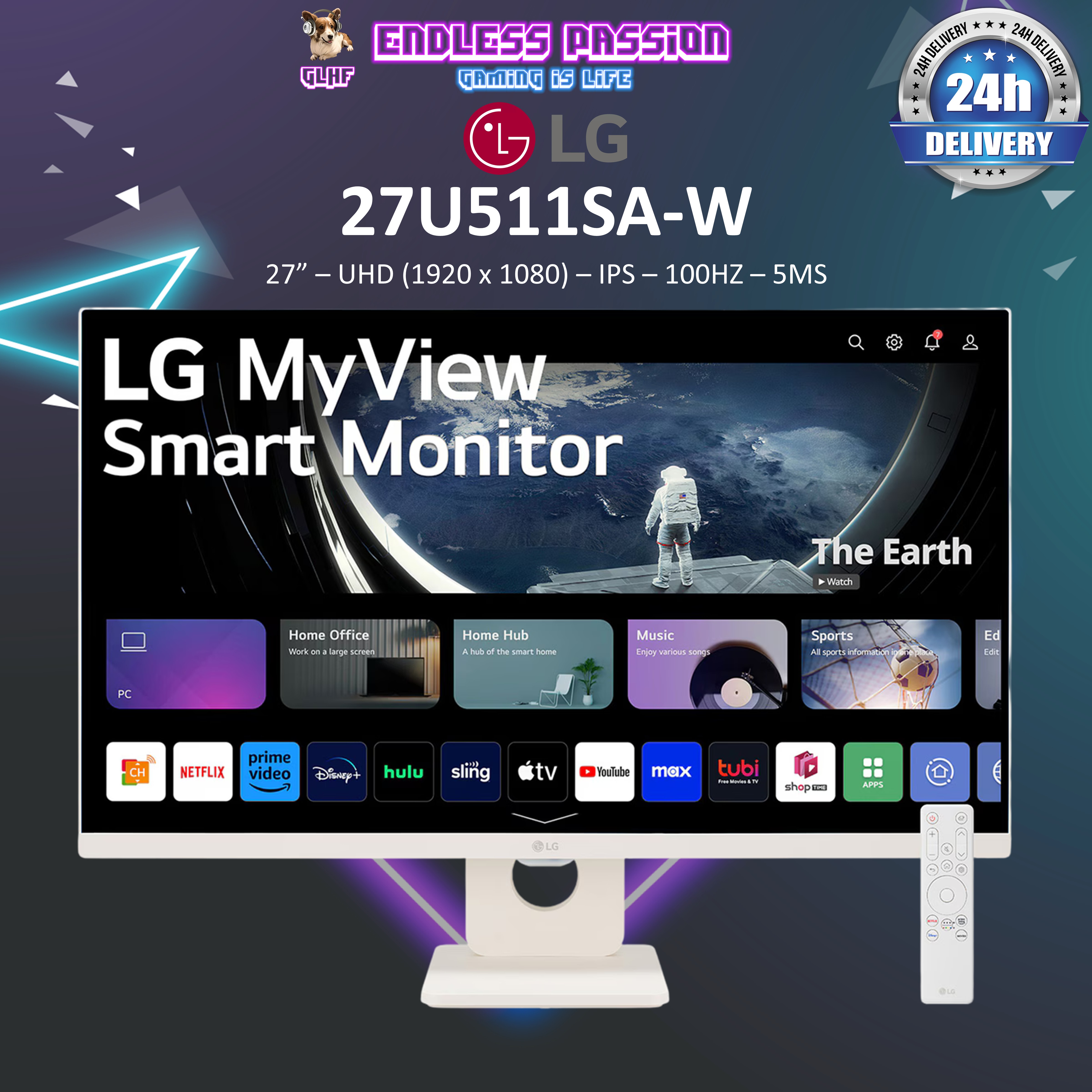 LG 27U511SA-W 27" FHD IPS 100Hz 5ms Smart Monitor with webOS · v7