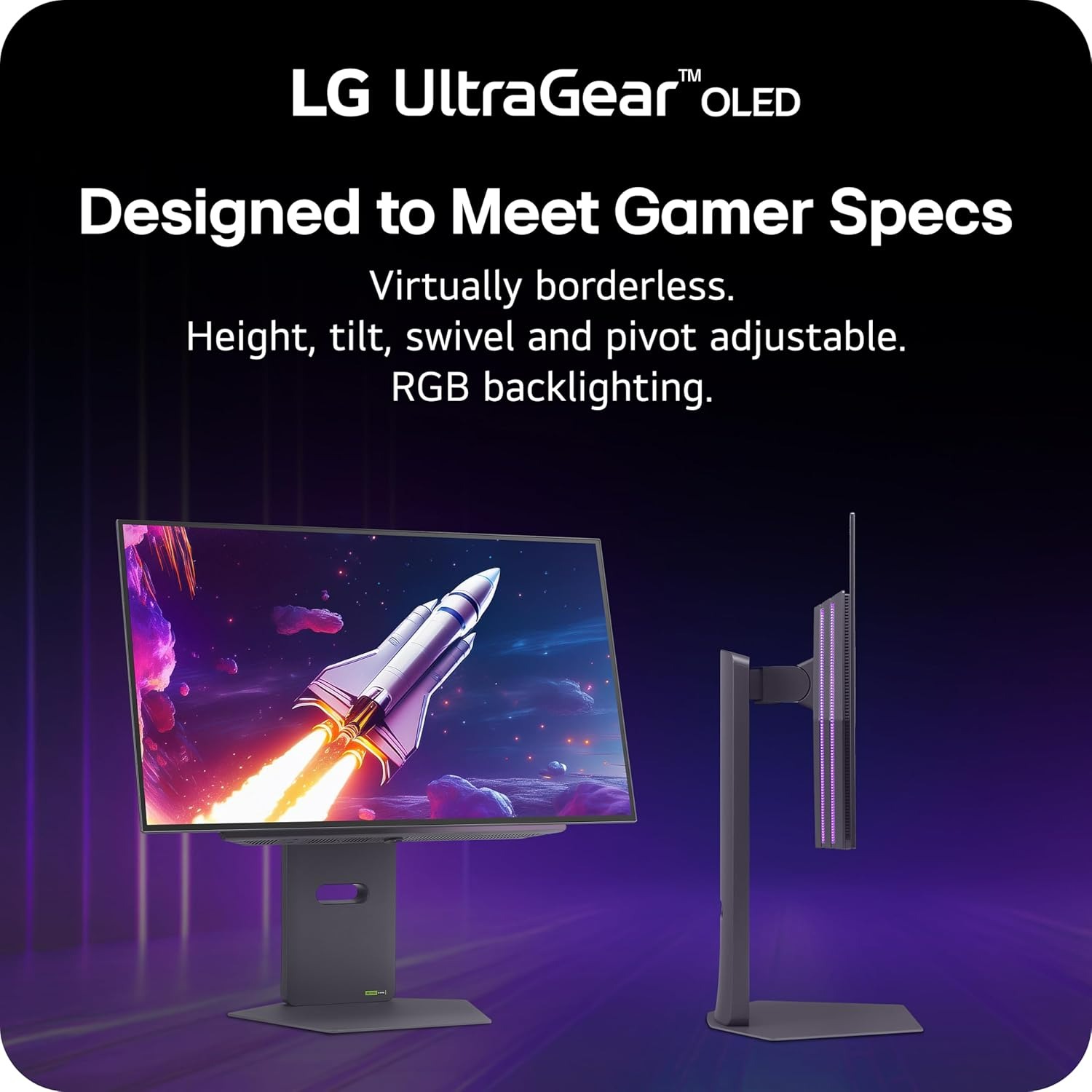 จอภาพ LG 27GX790A-B 27 นิ้ว UltraGear OLED QHD 1440P 480Hz 0.03ms รองรับ G-Sync® DisplayPort 2.1 จอภาพสำหรับเล่นเกม