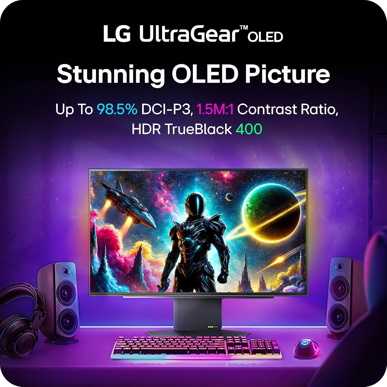 จอภาพ LG 27GX790A-B 27 นิ้ว UltraGear OLED QHD 1440P 480Hz 0.03ms รองรับ G-Sync® DisplayPort 2.1 จอภาพสำหรับเล่นเกม