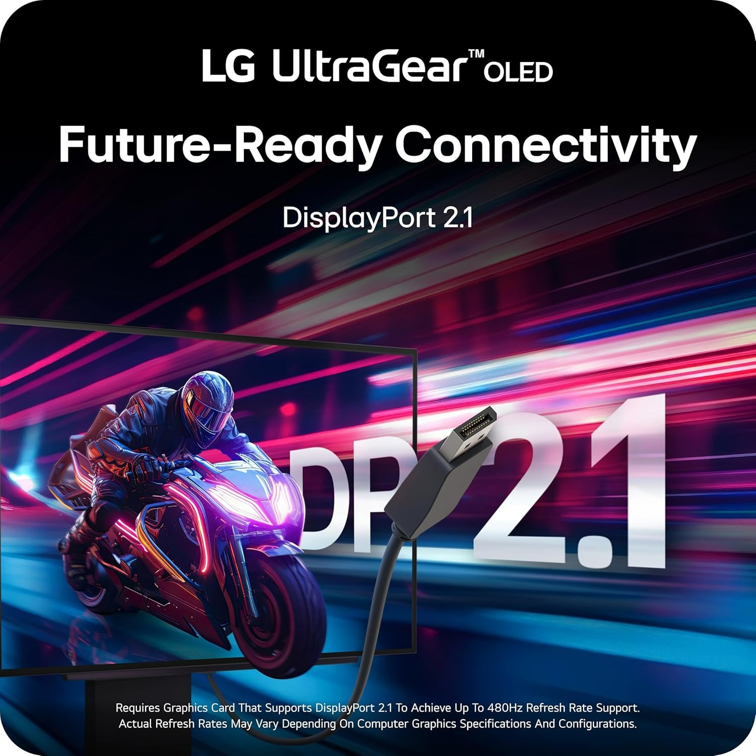 จอภาพ LG 27GX790A-B 27 นิ้ว UltraGear OLED QHD 1440P 480Hz 0.03ms รองรับ G-Sync® DisplayPort 2.1 จอภาพสำหรับเล่นเกม