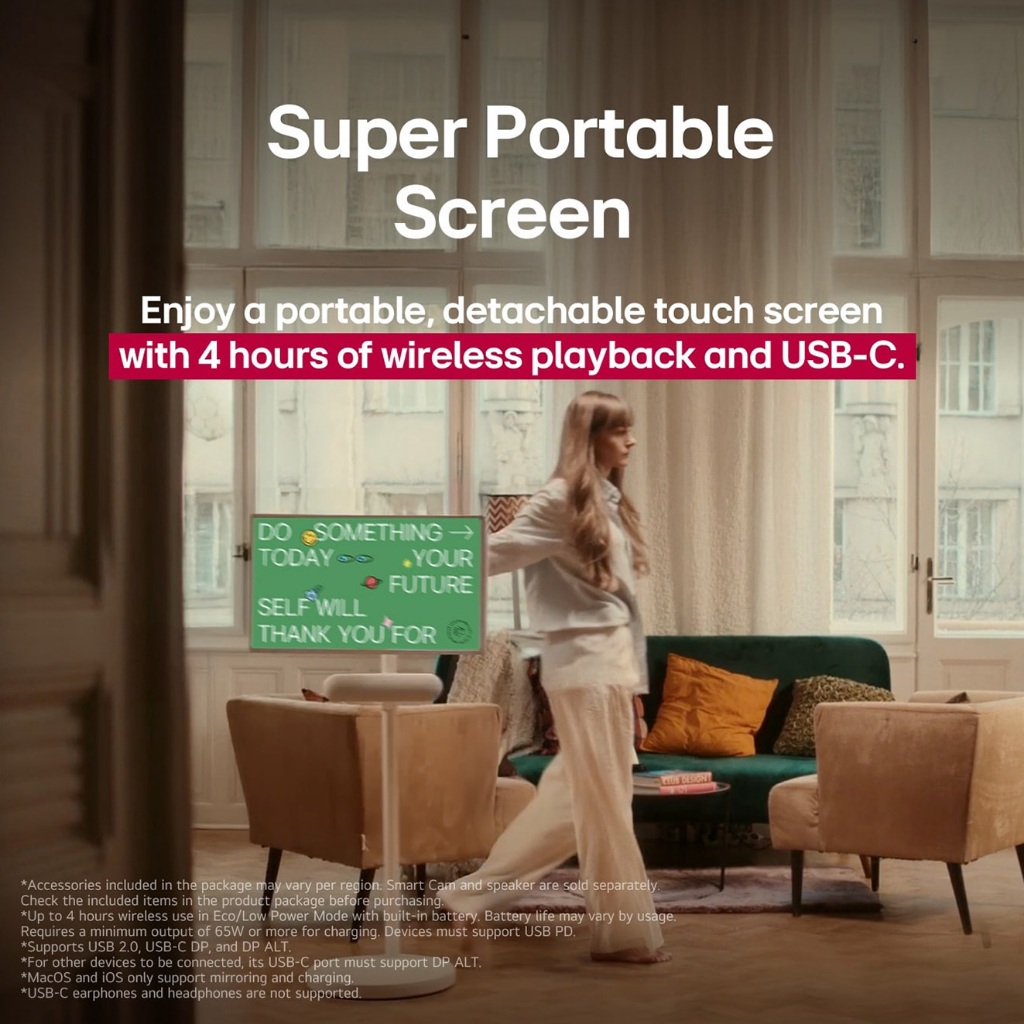 43535345[New] LG 27LX6TDGA (StanbyME 2) 27" QHD Lifestyle Movable Touch Screen |   Up to 4h Battery Life |   Detachable453534. · v34